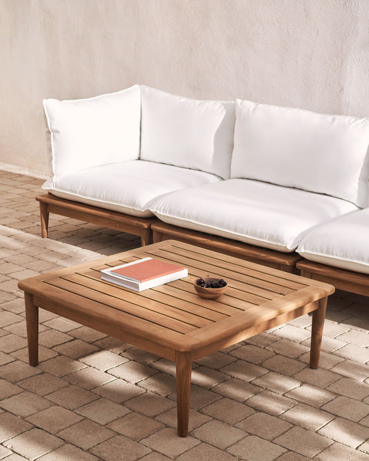 Portitxol coffee table made of solid teak, 80 x 80 cm