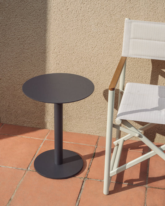 Side table Asinara made of aluminum, graphite Ø40 cm