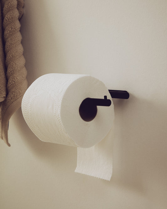 Black metal Arely toilet paper holder