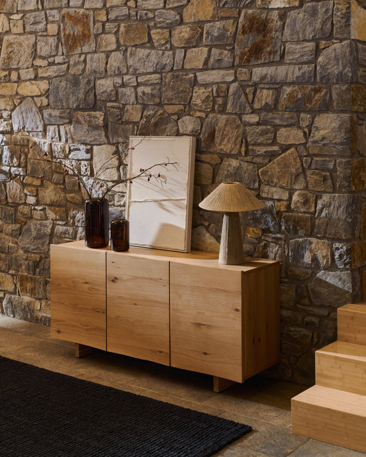 Renee table lamp made of natural jute