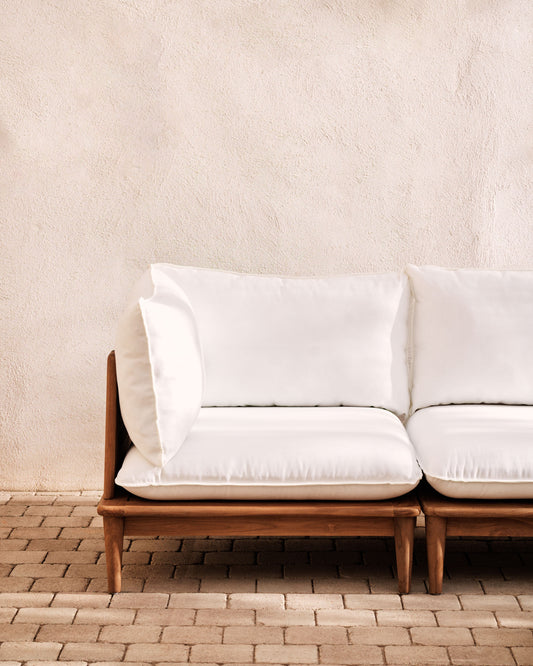 Portitxol modular corner armchair made of solid teak