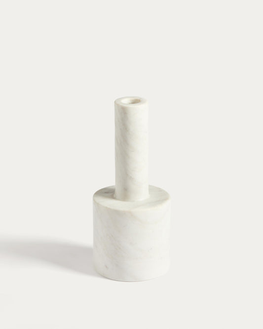 Zalvori white marble candle holder 23 cm