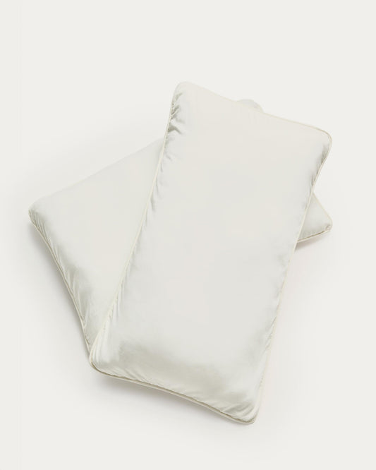 Set Sirale 2 jastučnice 100% pamuk saten, opran finiš, bela 50 x 70 cm