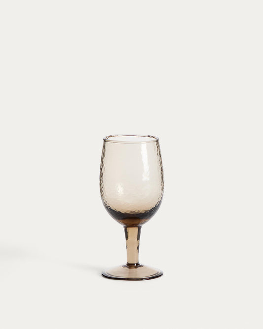 Sileia wine glass made of brown recycled glass