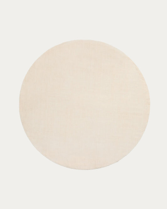 Carpet Empuries white, round Ø200 cm
