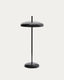 Porte black aluminum portable table lamp