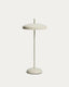 Porte light gray aluminum portable table lamp