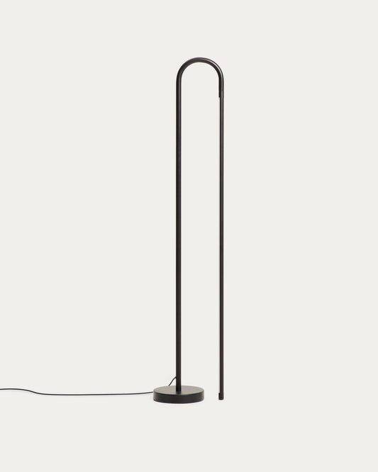 Bow black aluminum floor lamp