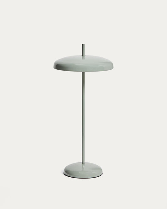 Porte light green metal portable table lamp