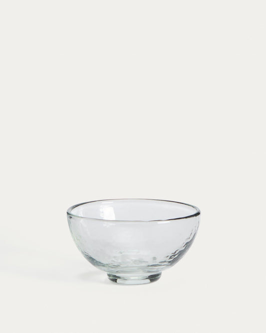 Sileia small bowl made of transparent recycled glass