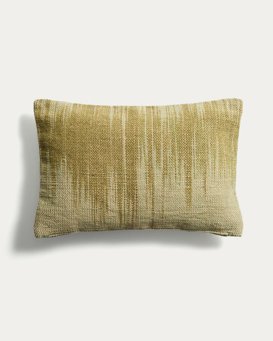 Liroda cushion cover made of jute with ikat pattern, green 40 x 60 cm