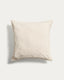 Luadia cotton cushion cover with pleated detail in natural color 50 x 50 cm