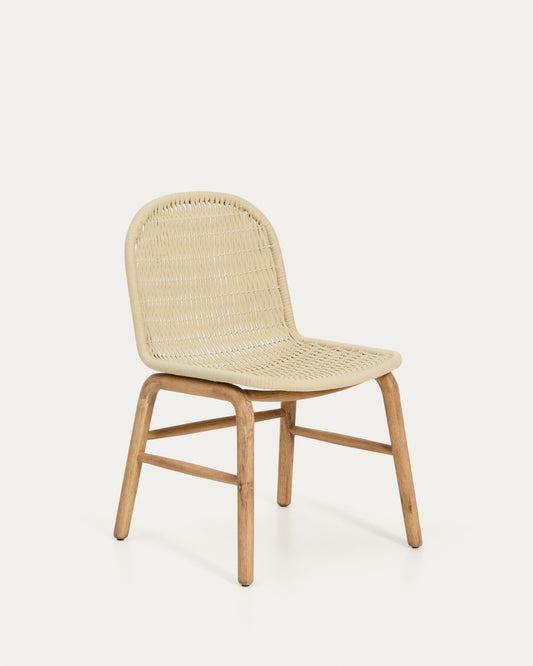 SS26COL1 Chair made of solid FSC 100% acacia wood and natural rope