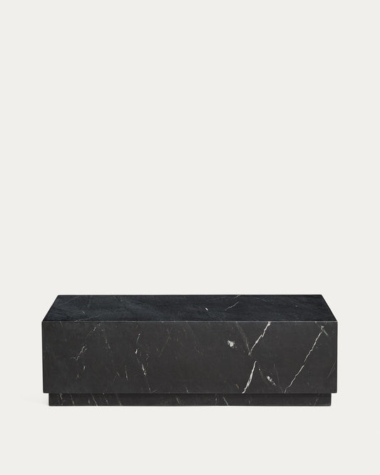 Sorein black marble coffee table 100 x 50 cm