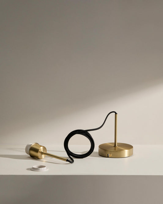 Fulvia ceiling lamp made of metal with a gold finish 150 cm