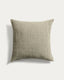 Nerel cushion cover made of cotton and linen, jacquard, green, 50 x 50 cm
