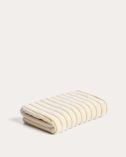 Dorane towel 100% cotton with yellow stripes 70 x 140 cm