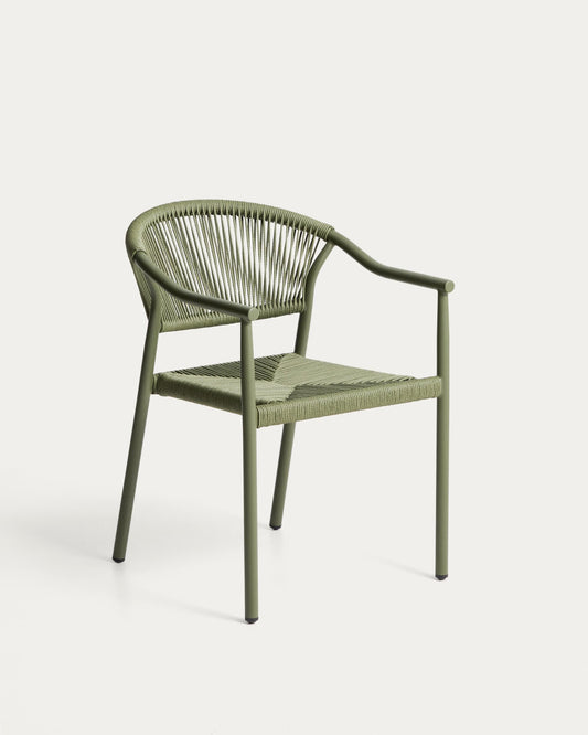 Outdoor folding chair Livadia made of aluminum in green color