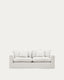 Nora sofa with cover and ecru linen and cotton cushions 240 cm