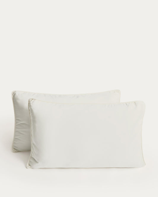 Set Sirale 2 jastučnice 100% pamuk saten, opran finiš, bela 50 x 80 cm