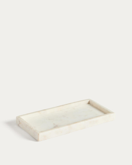 Serella white marble tray 35 x 18 cm