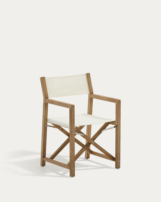 Wilara white outdoor folding chair made of FSC 100% solid acacia wood