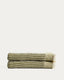 Lideba green striped cotton blanket 100 x 170cm
