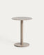 Side table Asinara made of aluminum, beige Ø40 cm