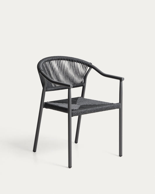 Stackable outdoor chair Livadia aluminum graphite
