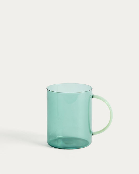 Micla mug made of green glass
