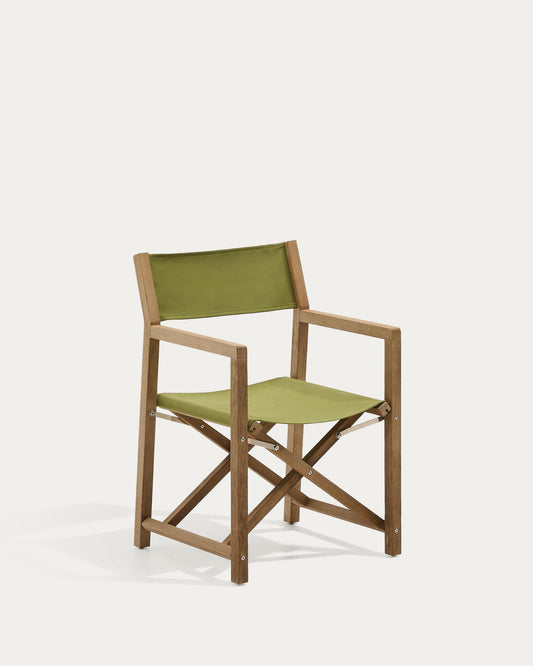 Wilara green outdoor folding chair made of FSC 100% solid acacia wood
