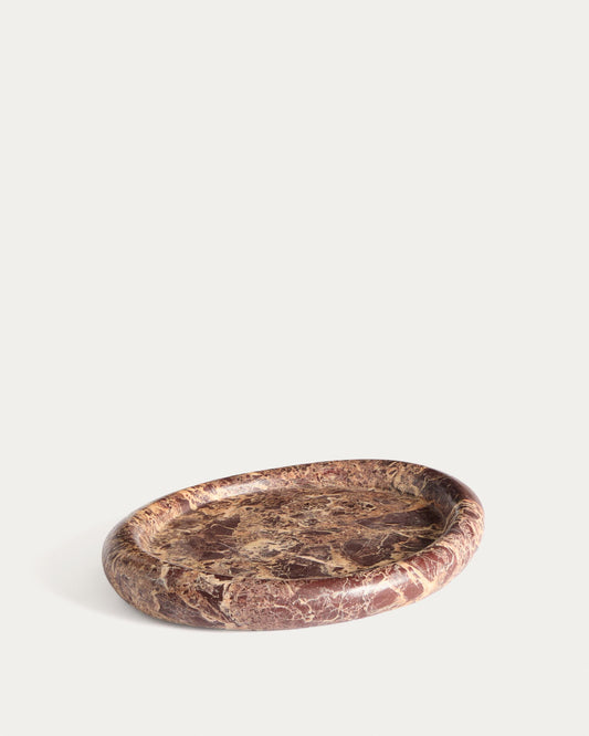 Lenorel tray made of burgundy marble 30 x 23 cm