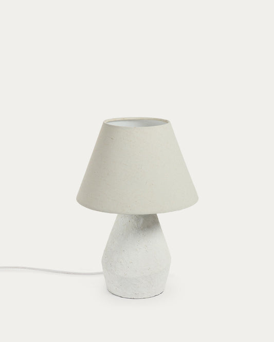 Noara magnesium table lamp with white finish