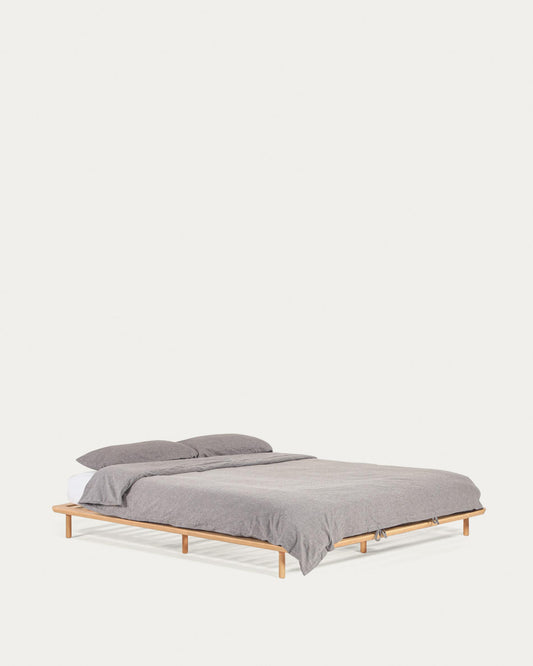 Annielle solid ash wood bed for mattress 160 x 200 cm