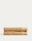 Lideba orange striped cotton blanket 100 x 170cm
