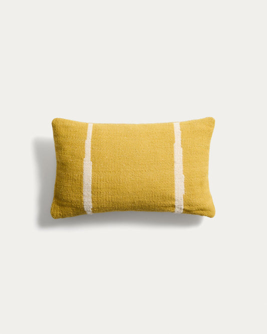 Daila cushion cover with Ikat graphic 100% PET yellow 30 x 50 cm