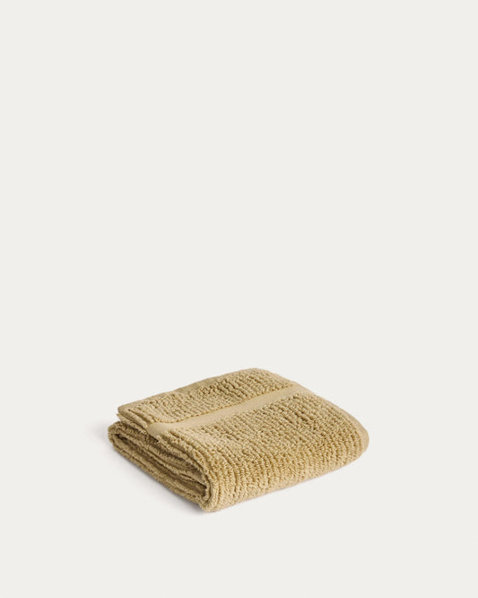 Olvira 100% cotton dark green jacquard face towel 30 x 50cm