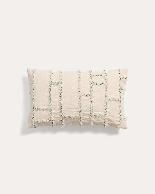 Navlaka za jastuk Verion sa geometrijskim vezom u zelenoj boji 30 x 50 cm