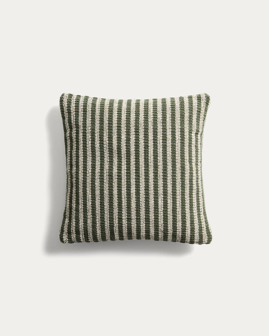 Cushion cover Dirome 100% PET stripes green 45 x 45 cm