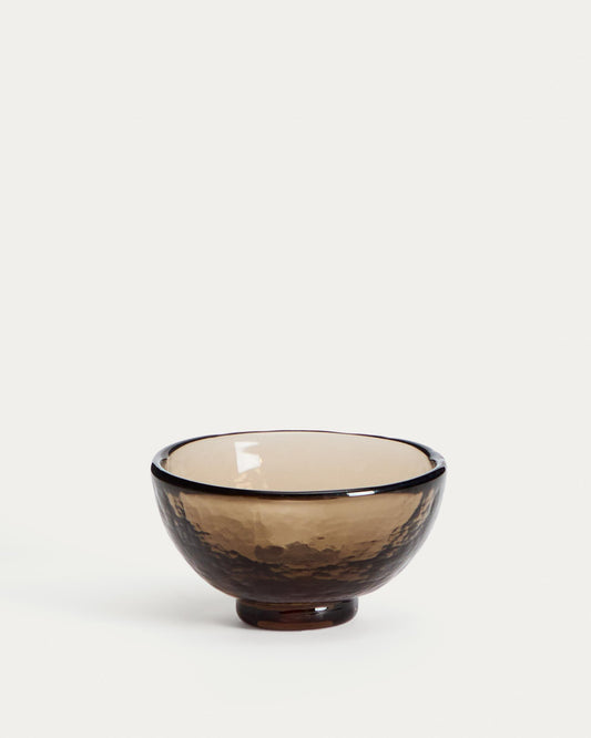 Sileia small bowl made of brown recycled glass