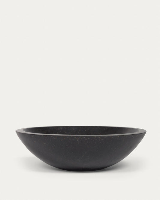 Delina sink Onix in black terrazzo Ø 40 cm