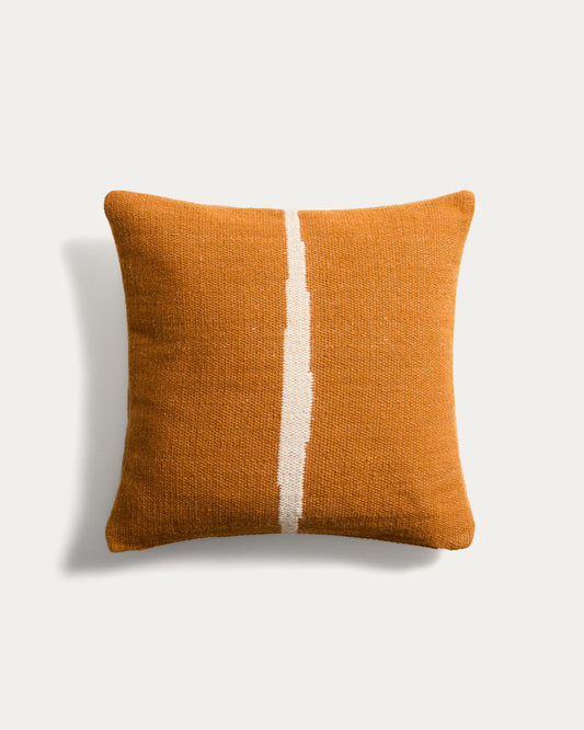 Cushion cover Daila with Ikat graphic 100% PET orange 50 x 50 cm