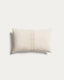 Luadia cotton cushion cover with pleated detail in natural color 30 x 50 cm