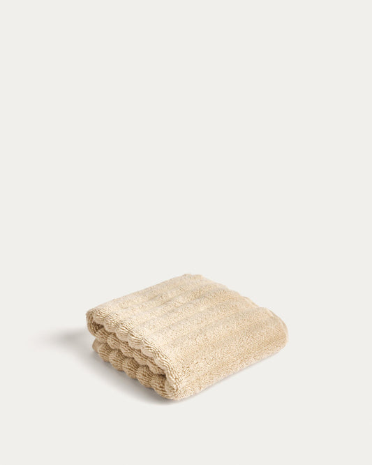 Navira 100% cotton beige face towel 30 x 50cm