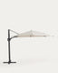 Noli beige cantilever parasol with graphite aluminium structure 300 x 420cm