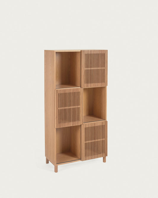 Beyla solid oak shelf with oak veneer 84.3 x 170 cm FSC 100%