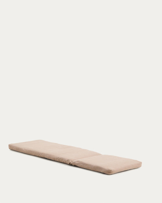 Deckchair cushion Mahogany 100% PET beige 50 x 175 cm