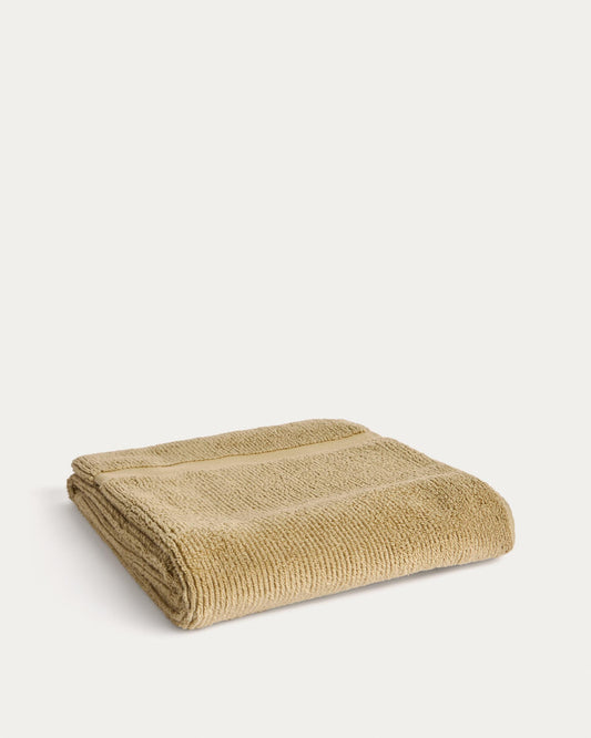 Olvira 100% cotton dark green jacquard towel with border 70 x 140cm