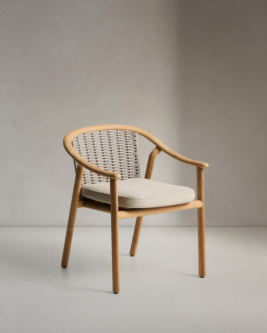 Outdoor folding chair Elunda made of solid teak wood FSC 100%