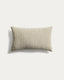 Oriade linen cushion cover with green stripes, 30 x 50 cm